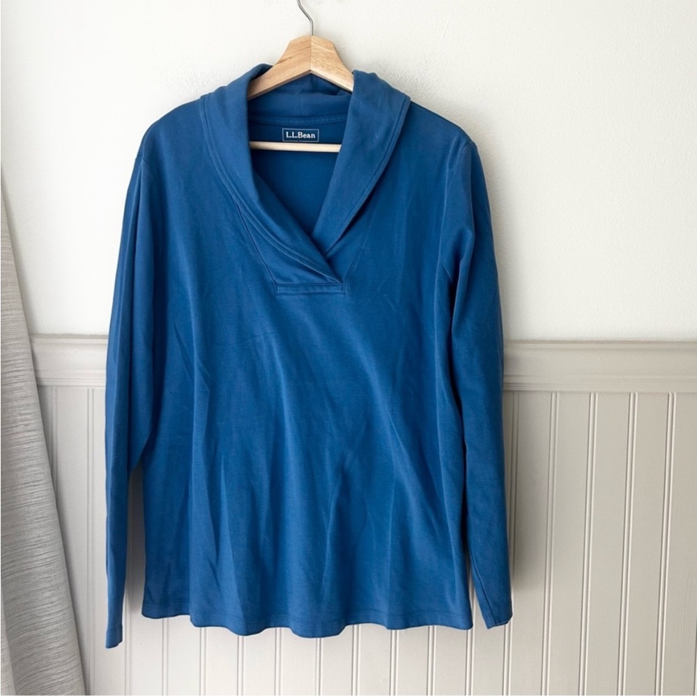 L.L. Bean Blue Long Sleeve Top XL
